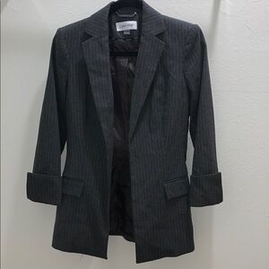 NWOT Calvin Klein Gray Pinstripe Blazer Size 2
